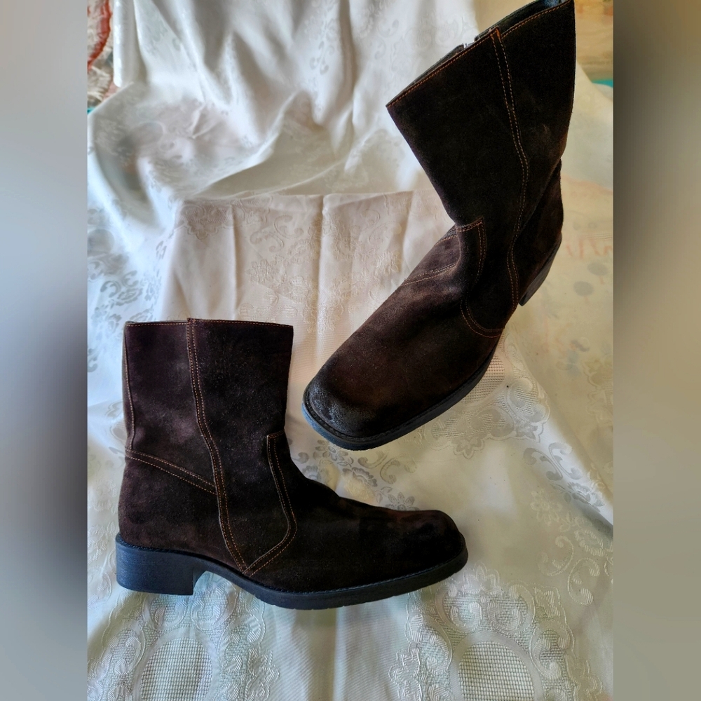 Men's Lavorazione Artigiana Natha Studio Brown Suede Boots Sz 13 NEW!!